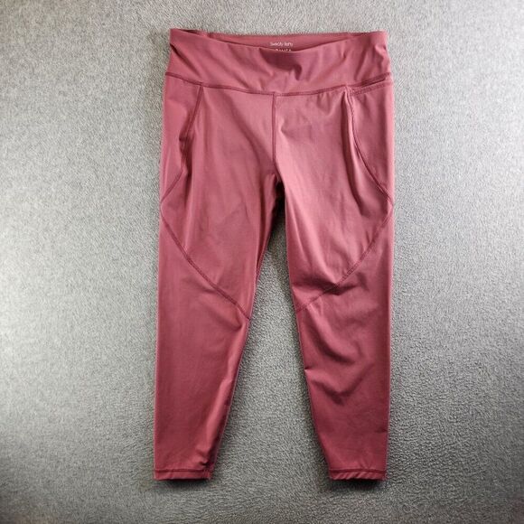 Sweaty Betty Leggings Womens 14 Pink Power 7/8 Length Pockets Drawstring Hi Rise - Picture 1 of 14